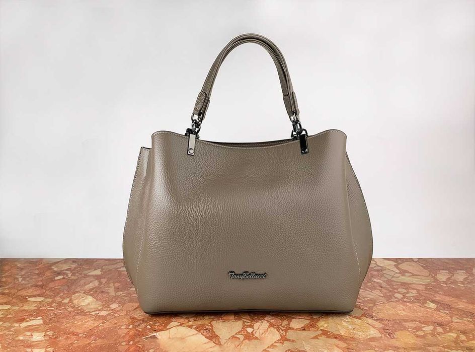 Сумка женская кожаная шопер с длинным ремешком Tony Bellucci 0339