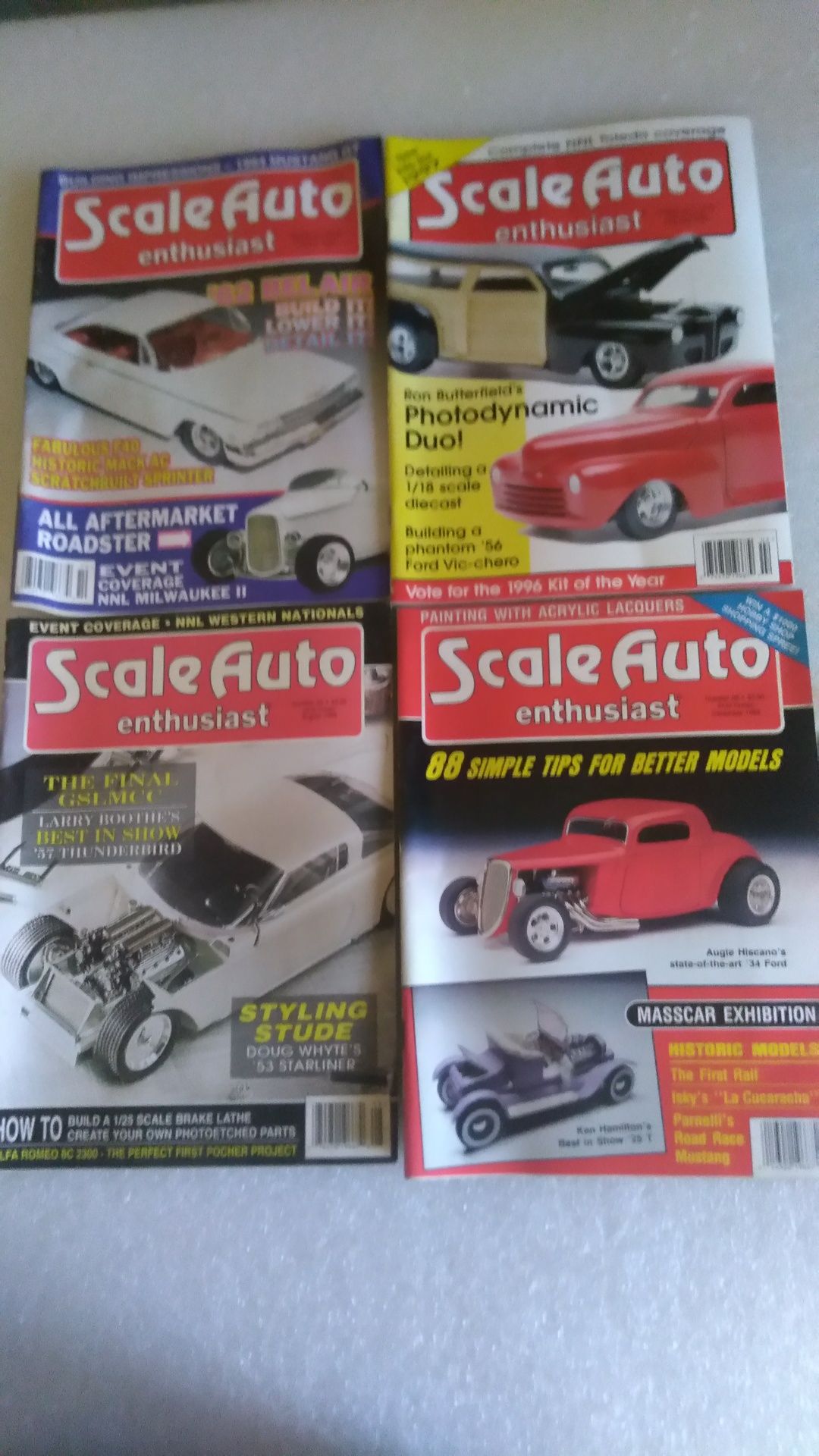 Antigas Revistas de carros miniaturas -scale auto enthusiast - Anos 90