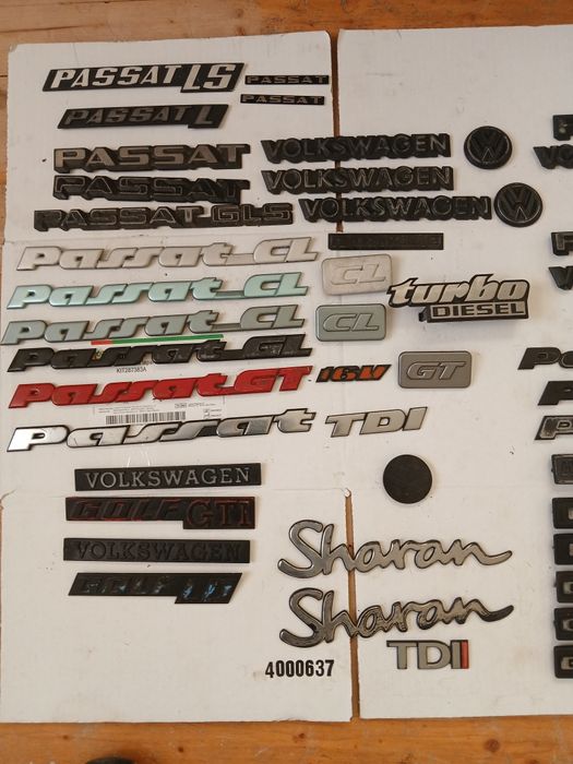 VW  GTI,GT,GL,CL Emblematy  Golf , Passat B 3. Polo Bus T4