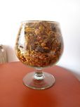 Potpourri em peça decorativa de vidro