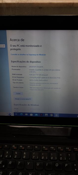 Notebook lenovo ssd 250g