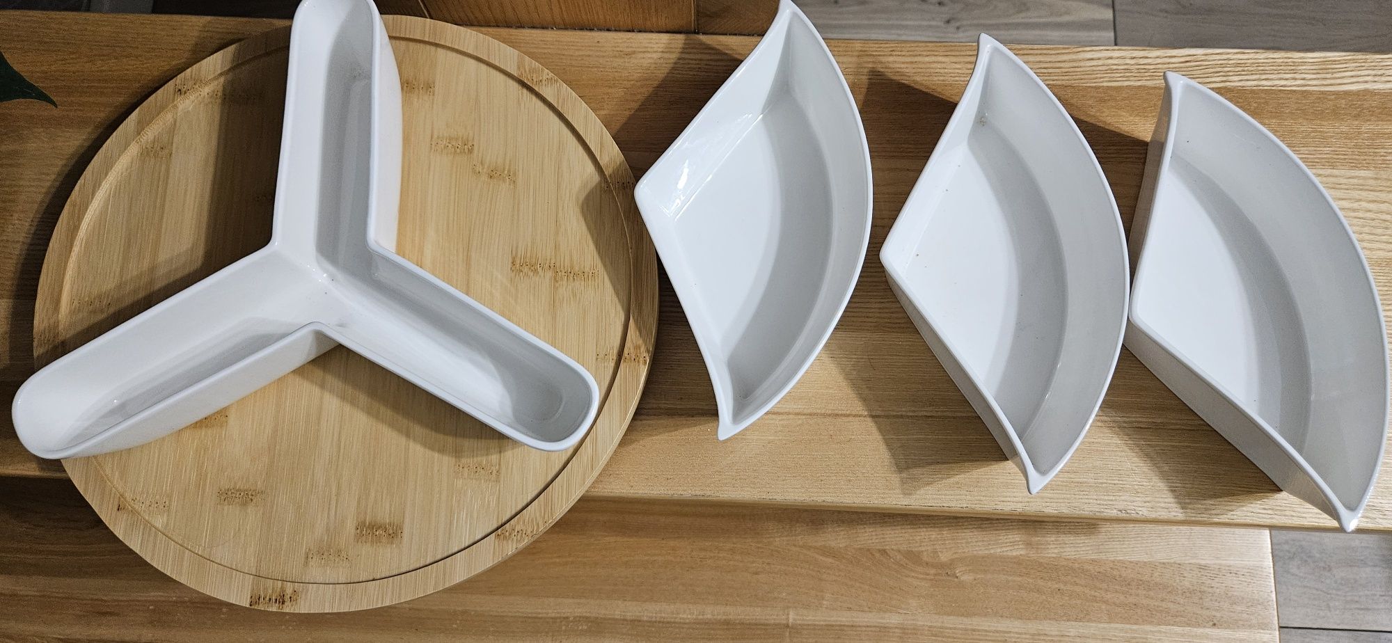 Patera na przekąski Home & You porcelanowa obrotowa