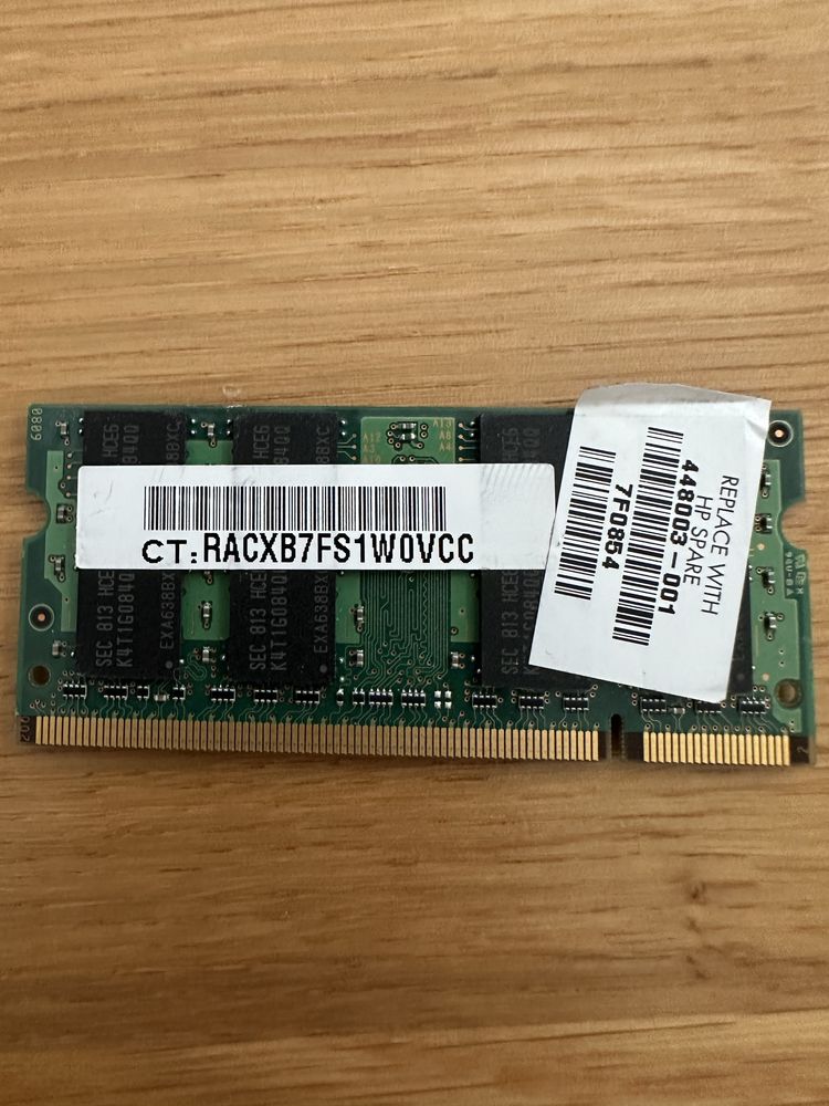Okazja pamieć DDR2 SAMSUNG 2GB 2Rx8 PC2-5300S-555-12-E3