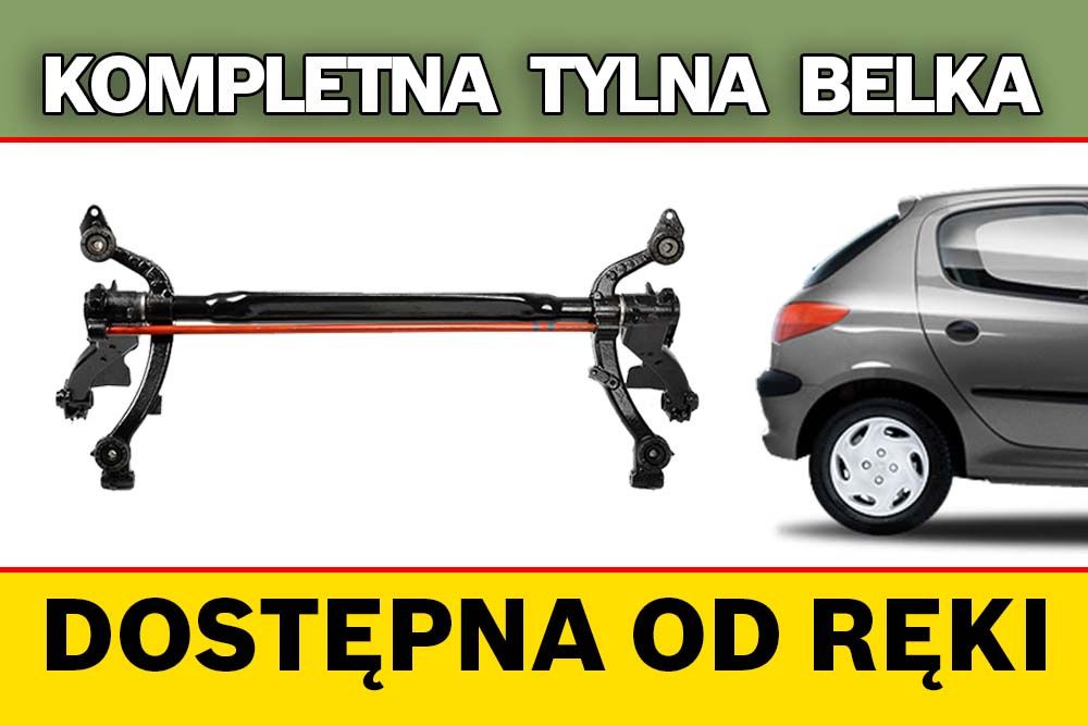 Tylna belka oś Peugeot 206 - 3 lata gwarancji PROMOCJA