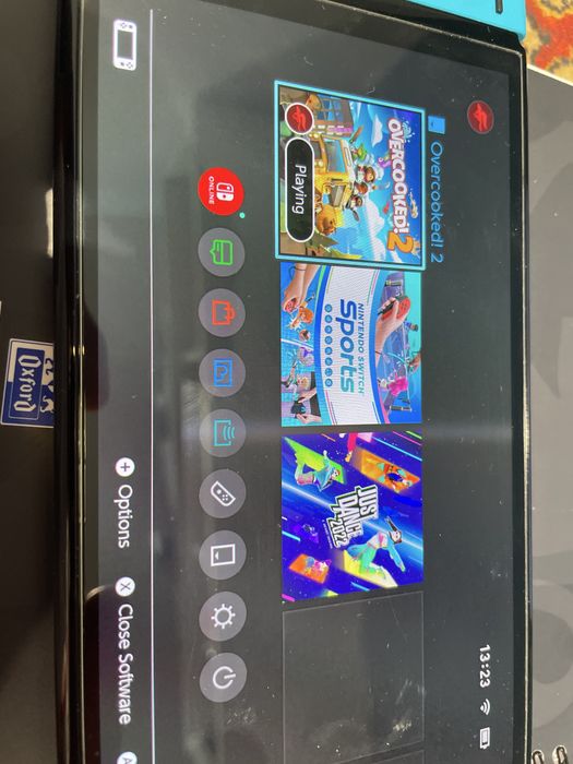 Nintendo switch oled+ 4 gry+ etui+ zestaw szkieł haryowanych