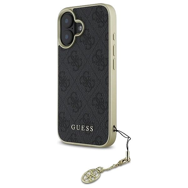 Guess GUHCP16SGF4GGR iPhone 16/6.1" czarny/black hardcase 4G Charms Co
