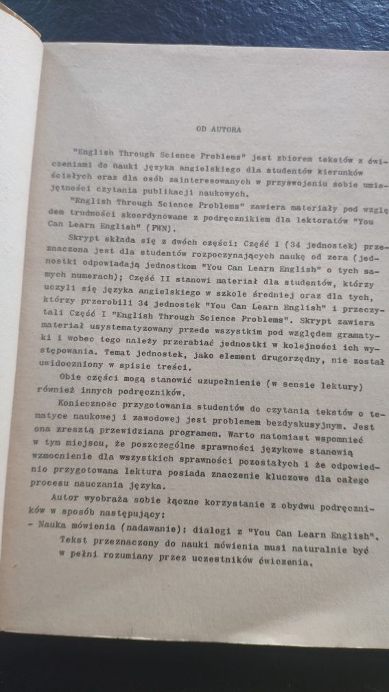 English through science problems - teksty dla lektorów,1974