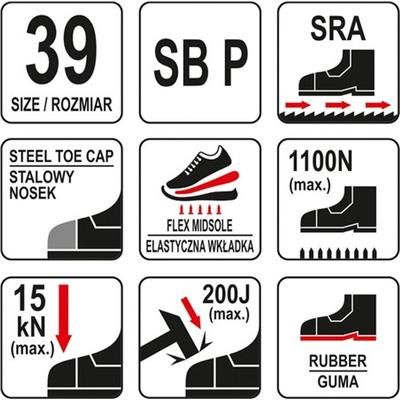 Buty robocze sportowe PUBS SBP r43 Yato