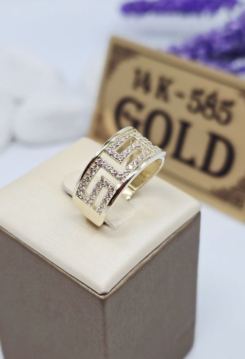 Złoty pierścionek próba 585 14k