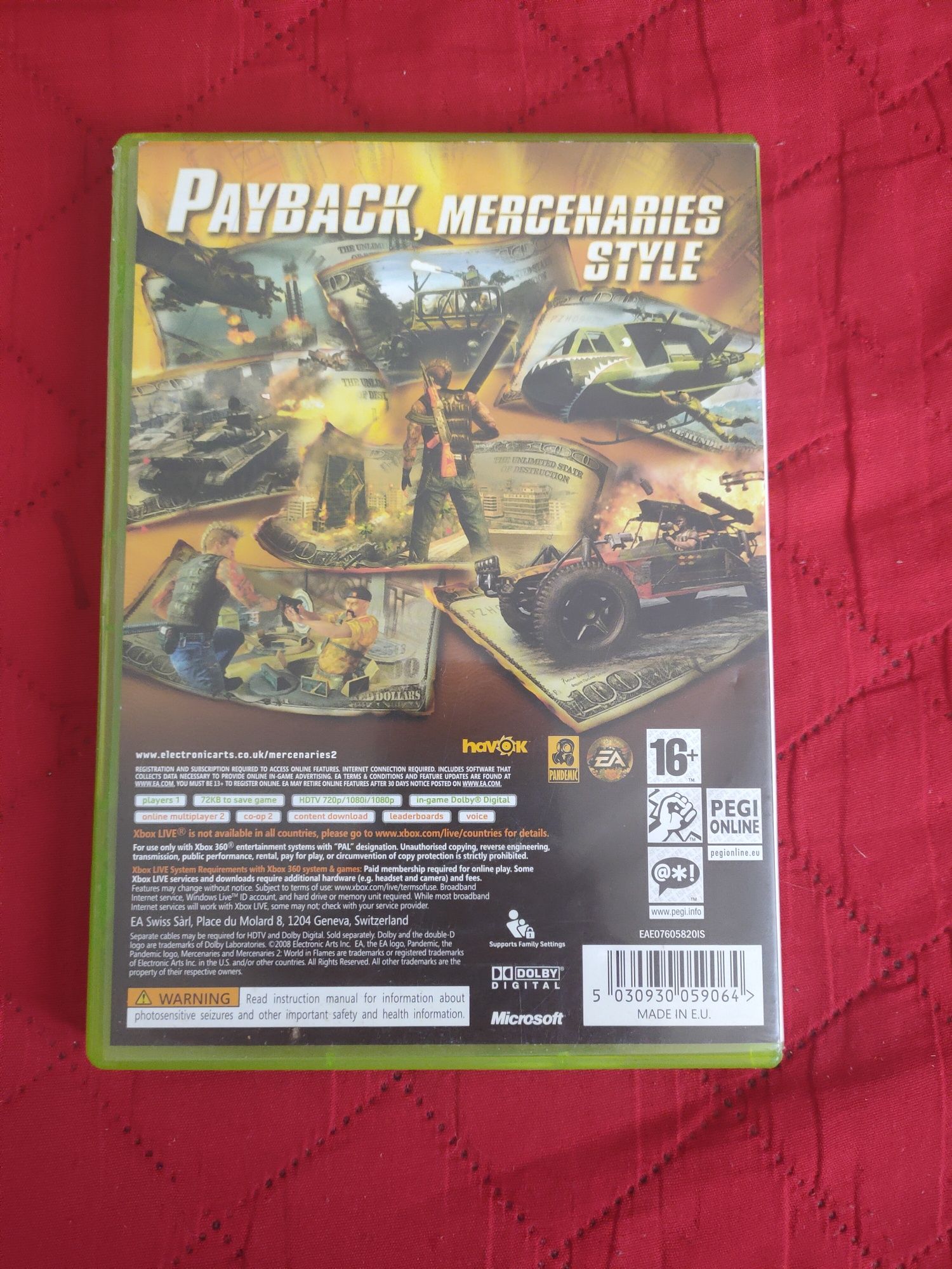 Mercenaries 2 Xbox 360 stan idealny