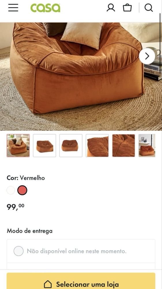 Puff castanho CASA
