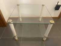 Mesa de centro ou canto em vidro
