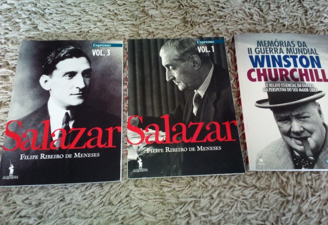 Conjunto de três livros, Salazar e Winston Churchill