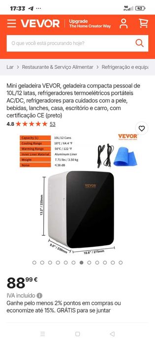 Frigorífico piqueno