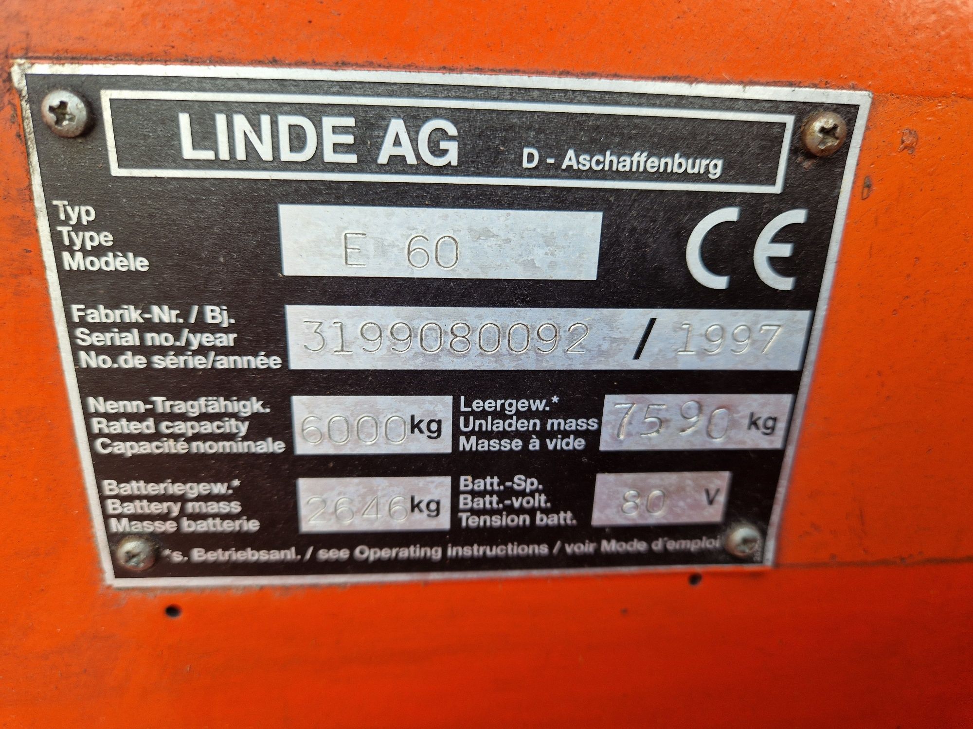 Wózek widłowy Linde E60
