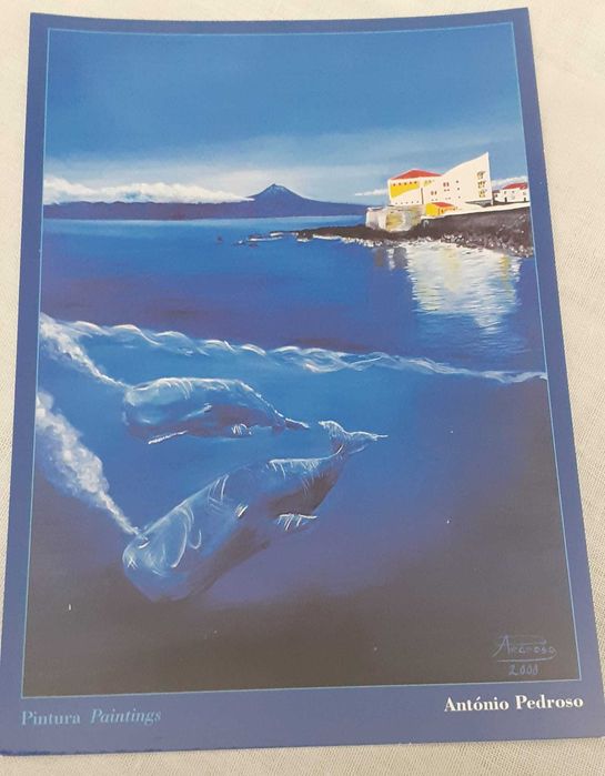 Liv2- Pack com 8 postais de golfinhos da autoria de António Pedroso