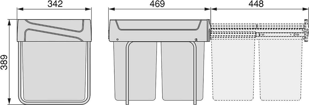 Caixote Lixo Reciclagem Embutir 40 Litros NOVO
