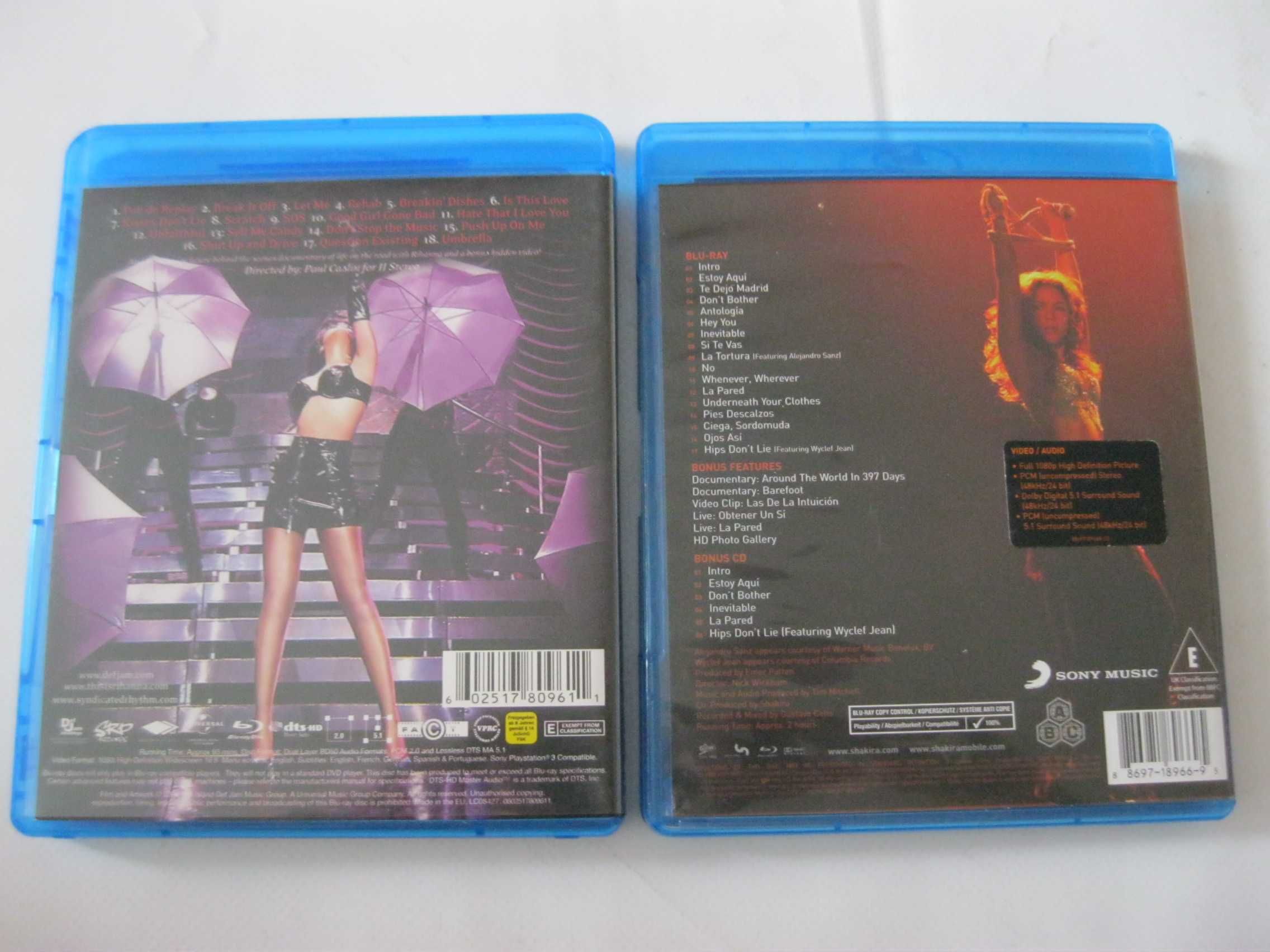 Blu -ray -Shakira / Rihanna  /na sztuki