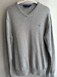 Sweter Crew Clothing Company męski szary kaszmir bawełna L klasyka