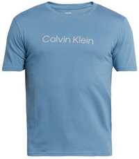Męska koszulka z krótkim rękawem t shirt CALVIN KLEIN r.S niebieska CK