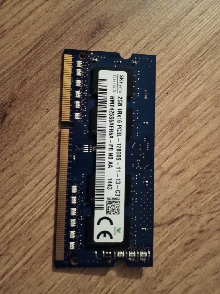 pamięć SK Hynix RAM DDR3 2gb do laptopów