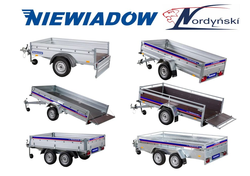 Niewiadów BAGAŻOWE LEKKIE  DMC750 i więcej, 1 i 2 osiowe, uchylane i nie, z plandeką i bez! NOWE!