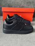 Nike Air Force all black кроссовки осенние кожаные черные найк форс