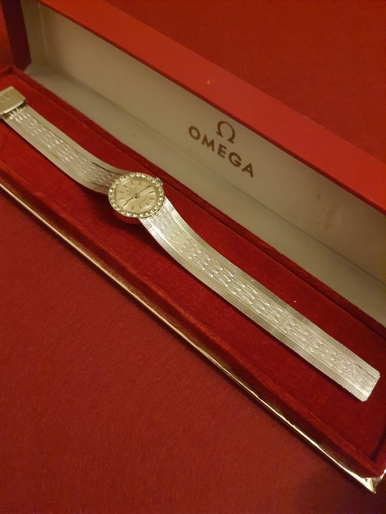 Omega 21 Prix White Gold 18k + Brylanty.