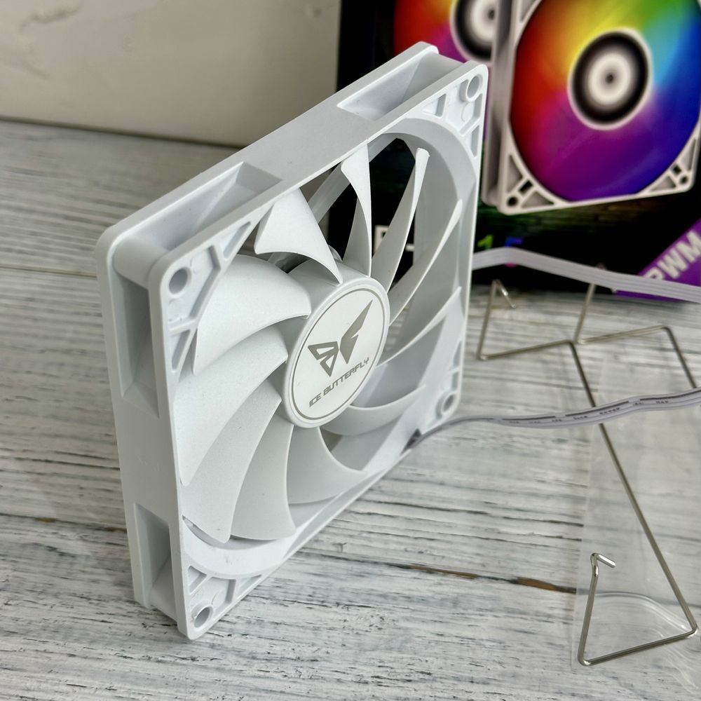 Кулер 92x92x15mm Ice Butterfly White зі скобами