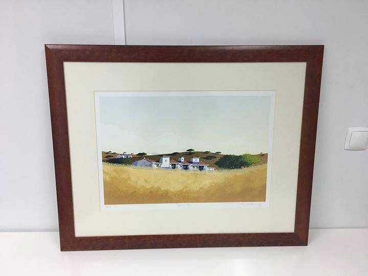 Quadro com Serigrafia de Pedro Buisel (Alentejo) - Alem-Tejo