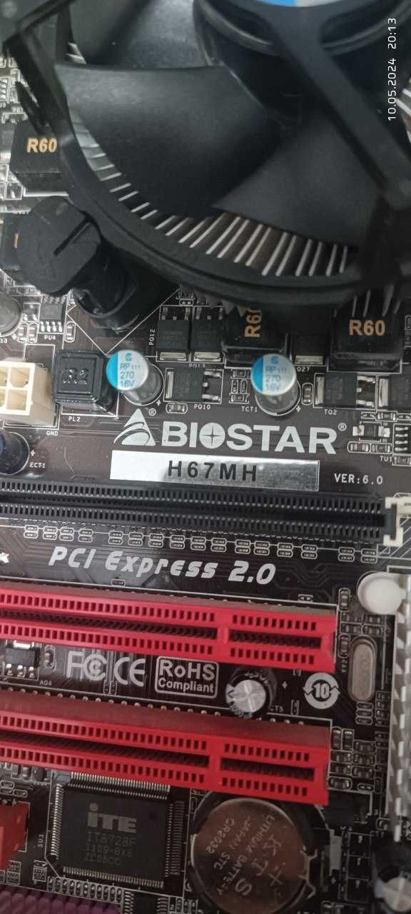 ЛОТ Комплект biostar H67MH+i5 3570k 3.4GHz+DDR3 8GB процессор кулер
