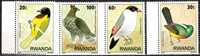 Znaczki pocztowe ** Rwanda 1980 r. Ptaki, fauna