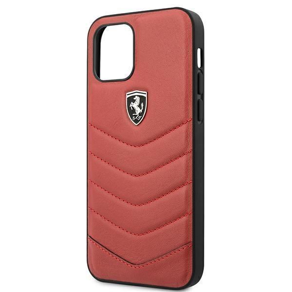 Etui Ferrari iPhone 12/12 Pro Czerwony Hardcase Off Track Quilted