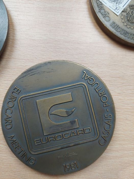 Medalha antiga cartão unibanco