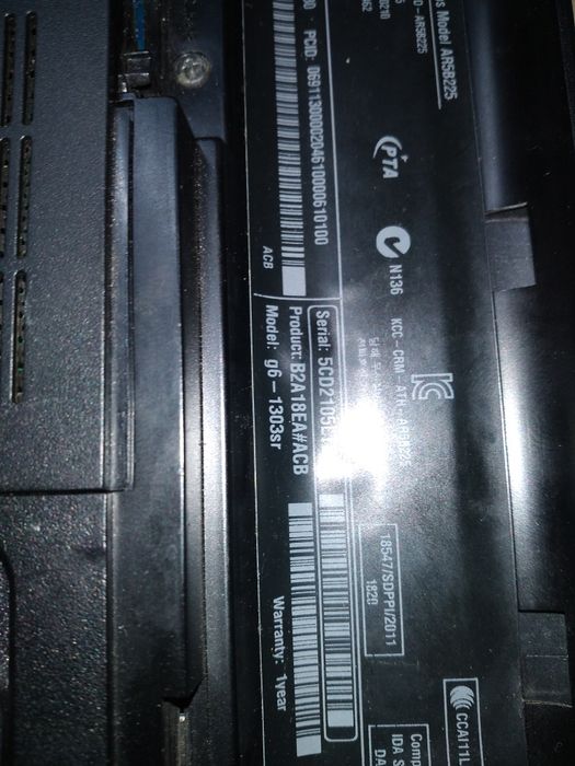 Процессор AMD A4-3300M 2500 MHz Socket FS1 на HP Pavilion g6