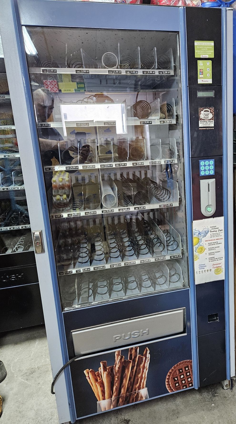 Automat do przekąsek bianchi vega 850 snack vending