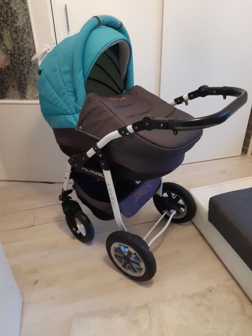 499Wozek 3w1 3 w 1 nemo dla chłopca niebieski