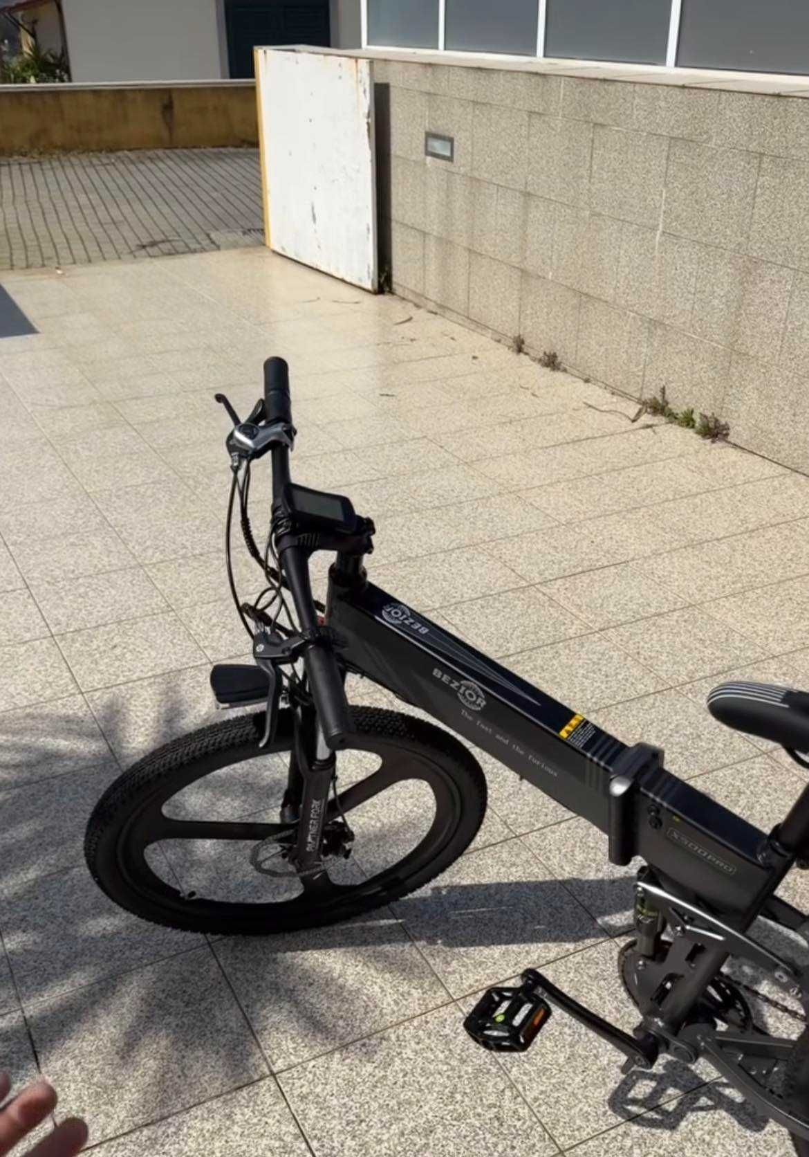 Bicicleta elétrica dobrável de montanha Bezior X500 Pro