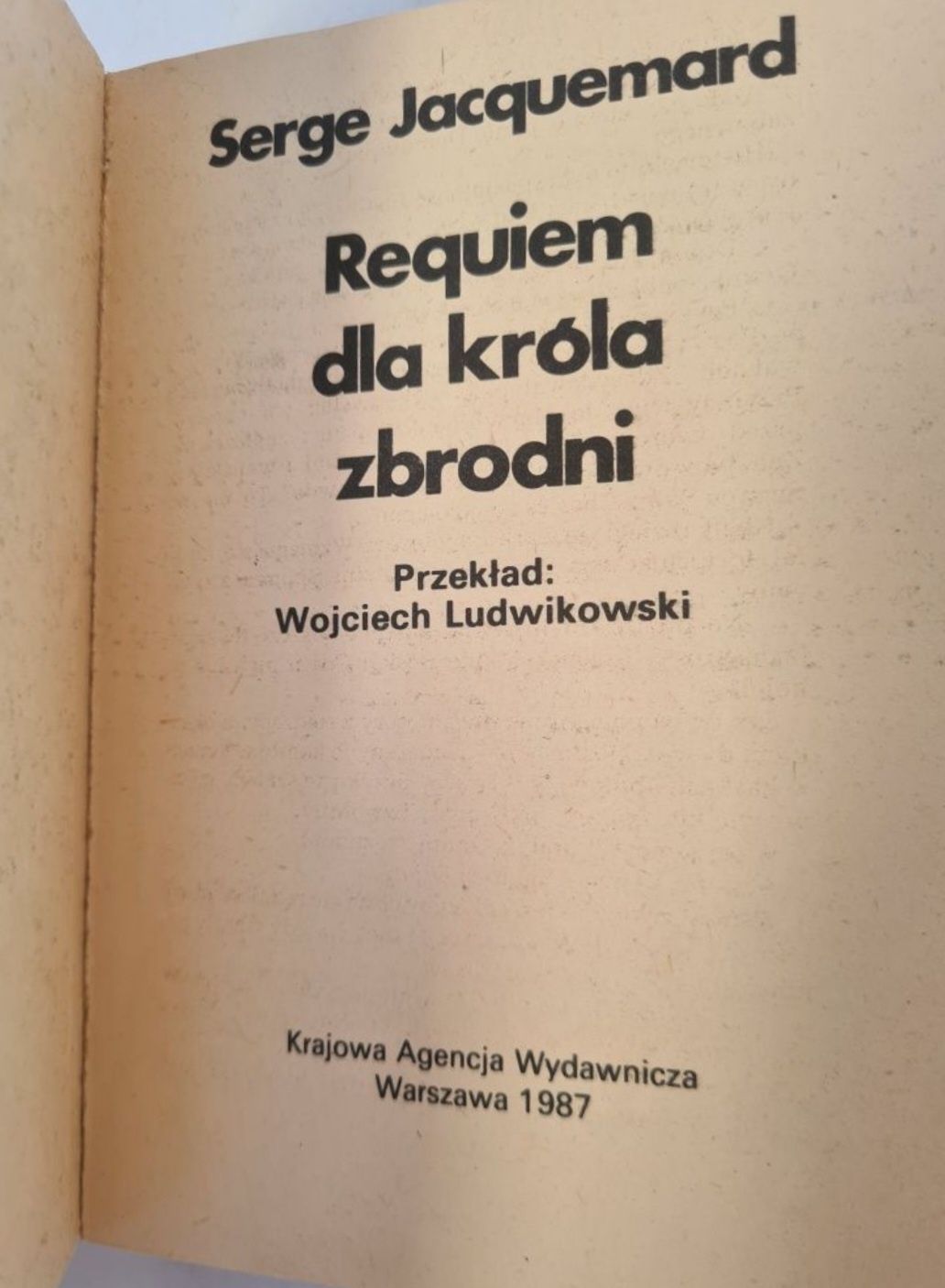 Requiem dla króla zbrodni - Serge Jacquemard