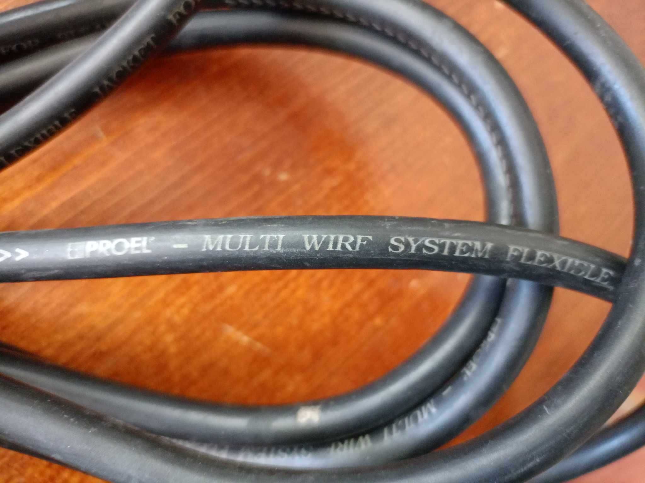 Kabel przewód głośnikowy PROEL gruby 8mm dł.5m