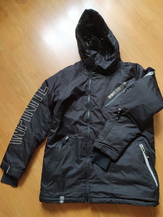 Kurtka zimowa typu parka Reserved, czarna, zimowa 158 cm