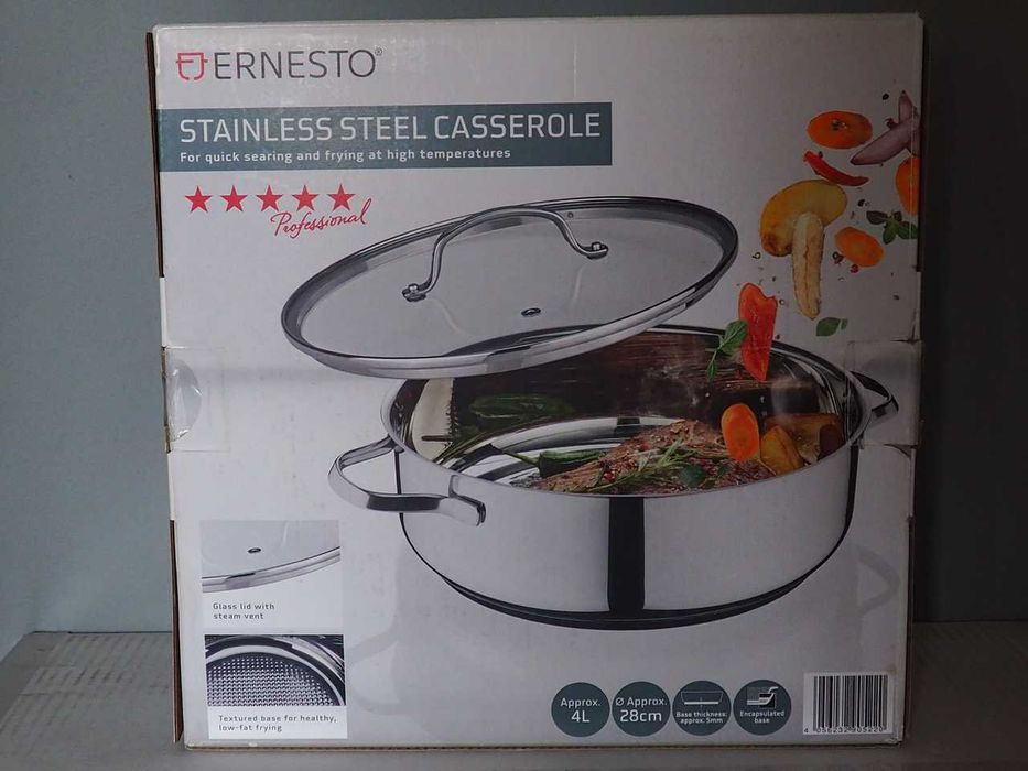 Patelnia, garnek ze stali nierdzewnej Ernesto, 28cm.