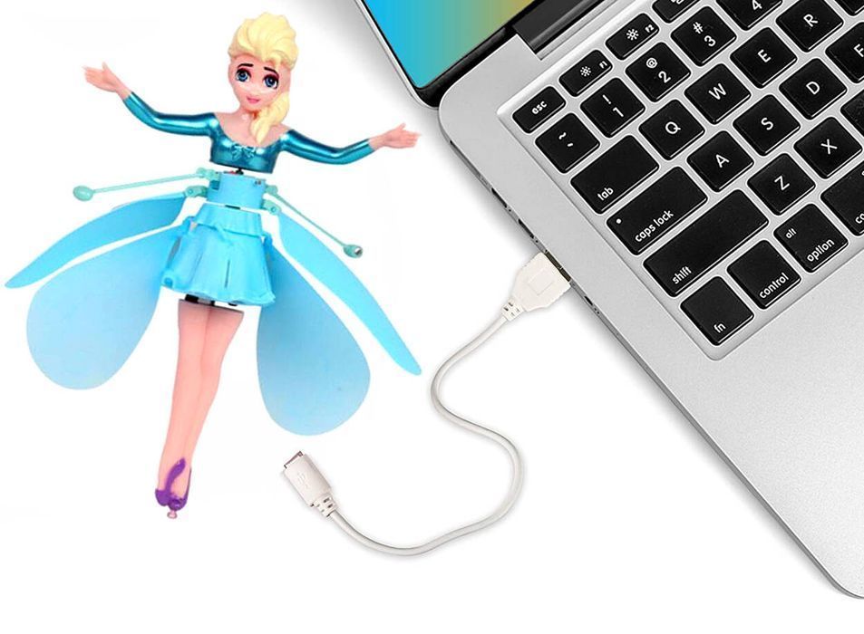 Zabawka Sterowana Latająca Lalka Elsa Elza Usb