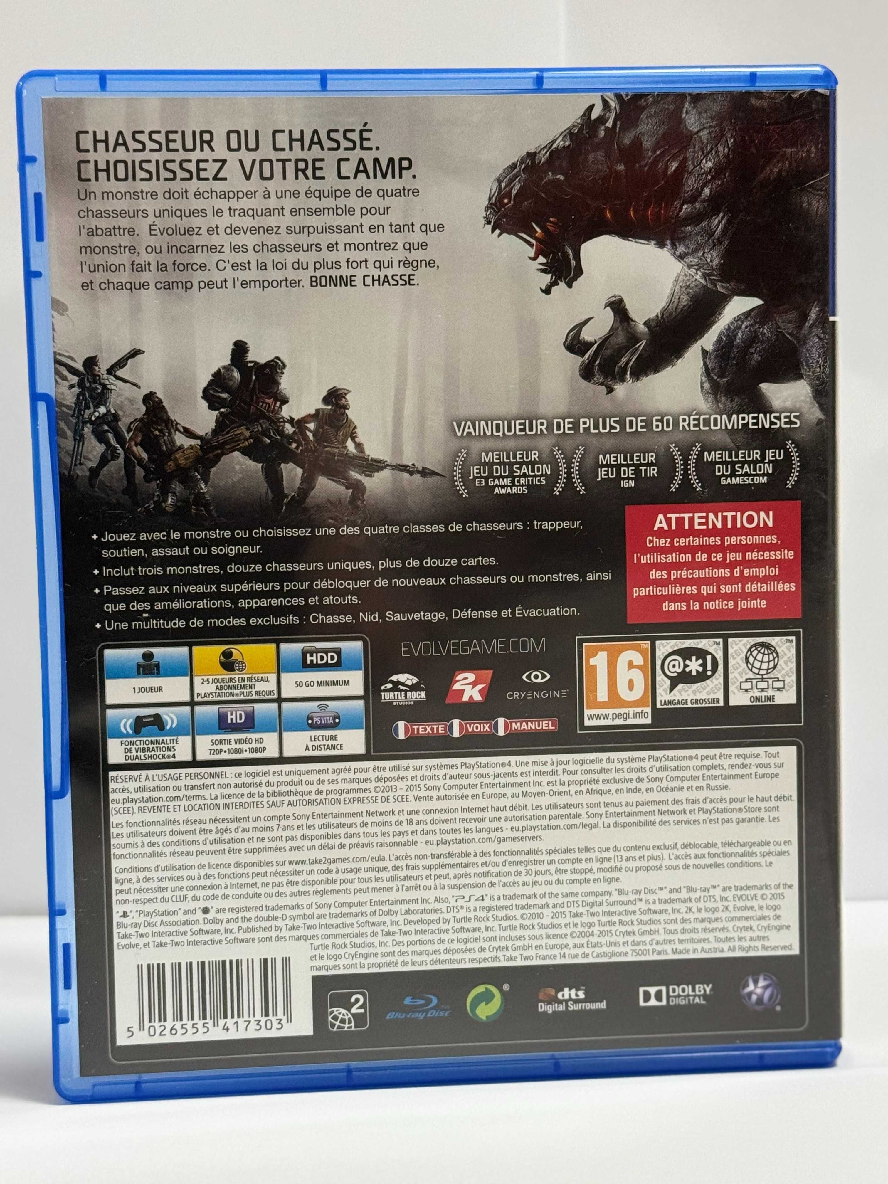 Gra Evolve na PS4, eng wersja, BDB STAN!