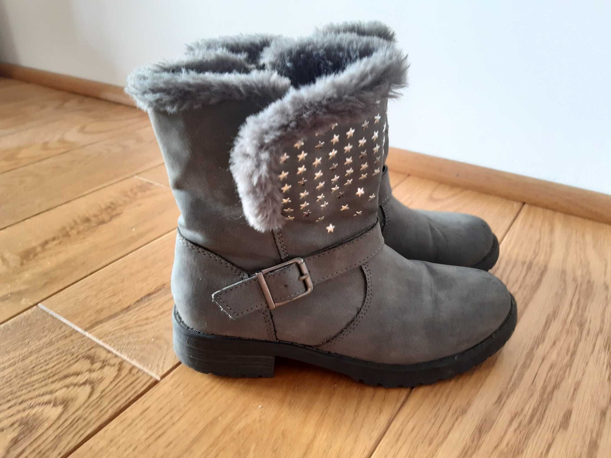 Kozaki zimowe ocieplane 32 Buty Zimowe Bardzo Ciepłe 20,5 cm