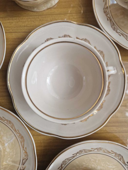 Chodzież porcelana serwis kawowy na 6 os PRL