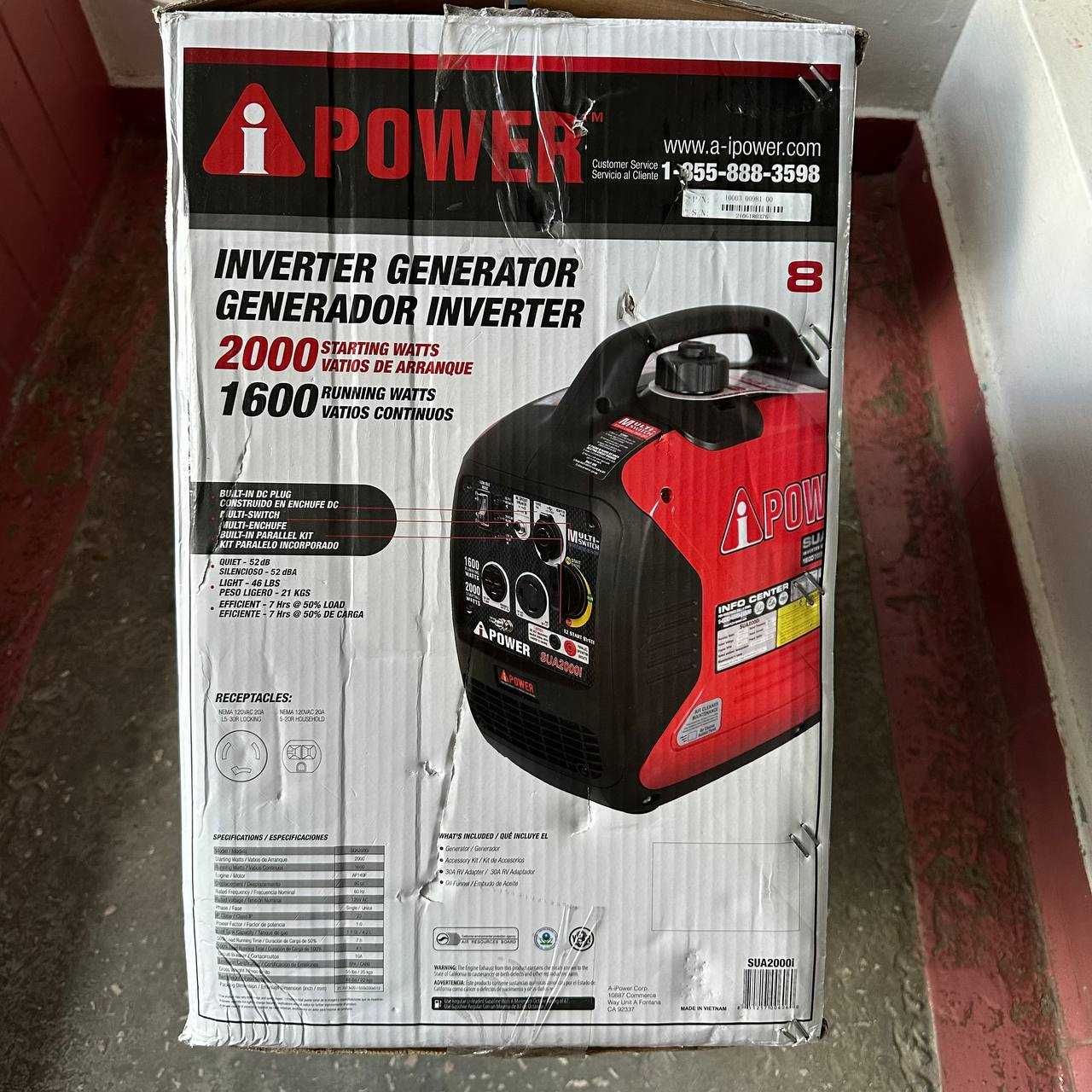 Інверторний бензиновий генератор A-iPower SUA2000i