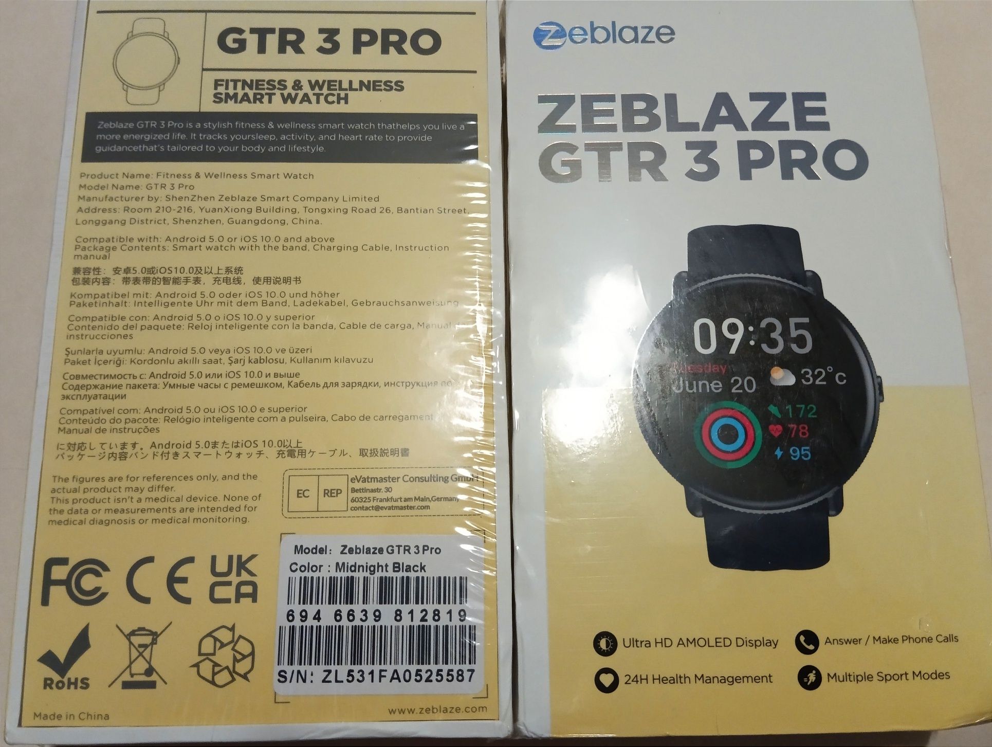 Zeblaze GTR 3 Pro AMOLED Смарт Годинник Часы