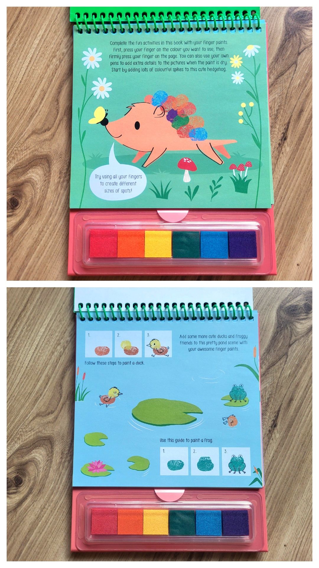 Finger Painting Farm malowanie palcami fingerprint activities english