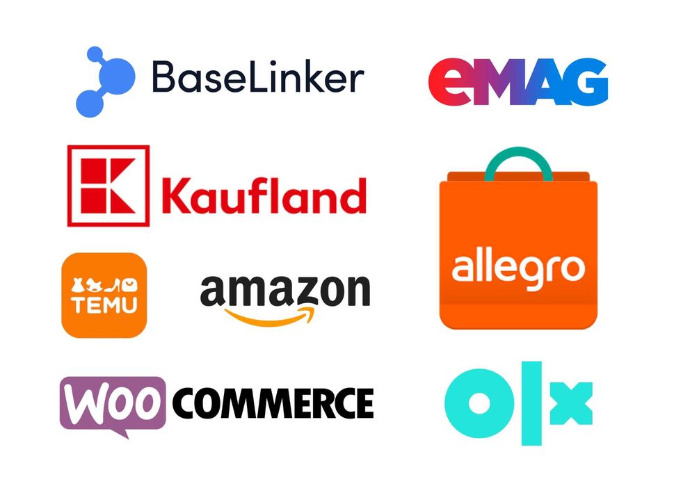 Wdrożenie e-commerce: Sprzedaż online, Allegro, Emag, Erli, Temu, BASE